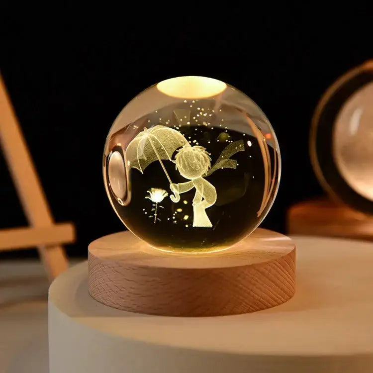 3D Crystal Ball Solar System Globe