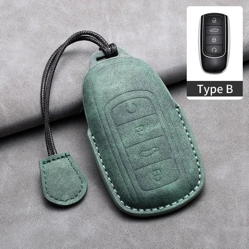 Leather Car Key Case Cover For Chery Tiggo 8 Pro Tiggo 8plus New 5 plus 7pro Chery Tiggo 7 Pro Max Omoda 5 C5 Modod Car Keychain