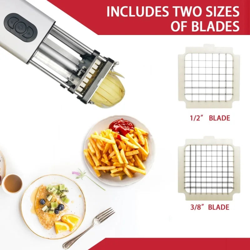 Electric French Fry Cutter With Blades Stainless Steel Vegetable Potato Carrot For Commercial Household