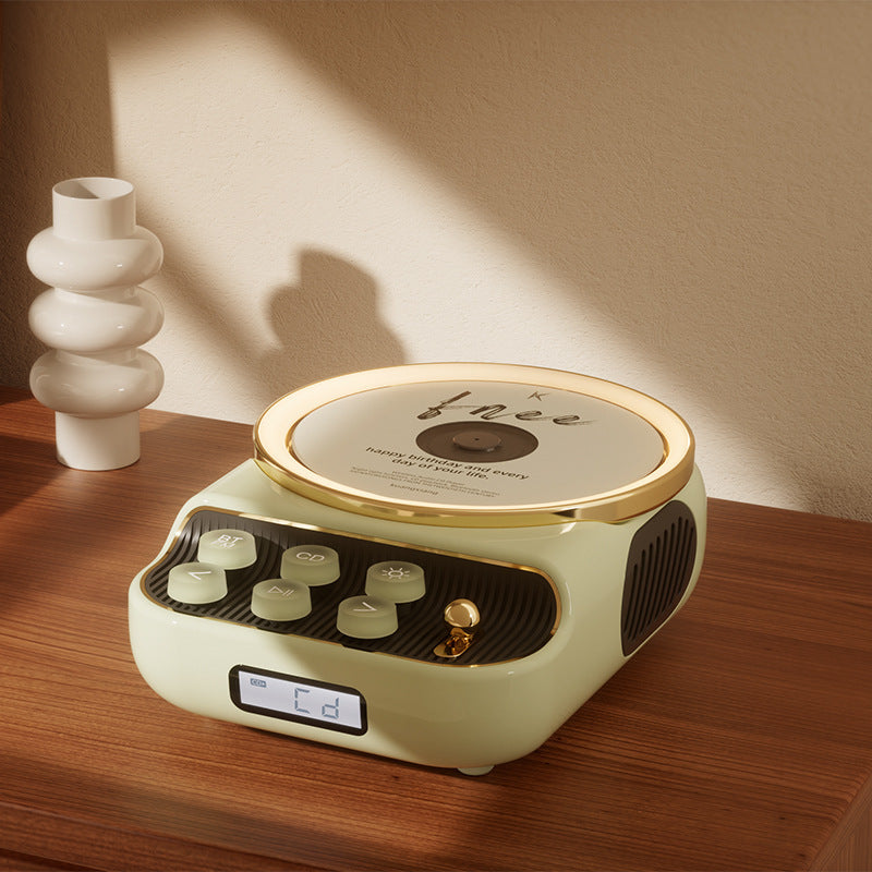 Retro Bluetooth Speaker Ambience Light CD Player