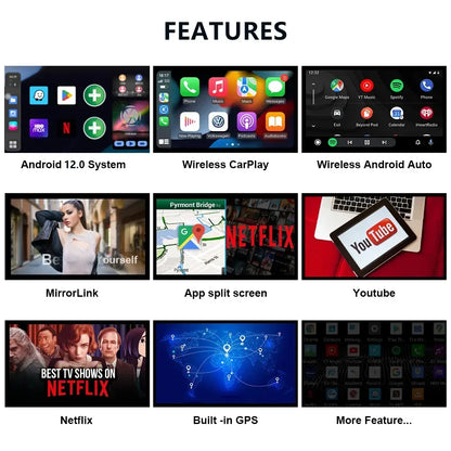 Android 13 CarPlay Smart Ai Box Android Wireless CarPlay Android Auto Adapter For Netflix For YouTube car intelligent systems