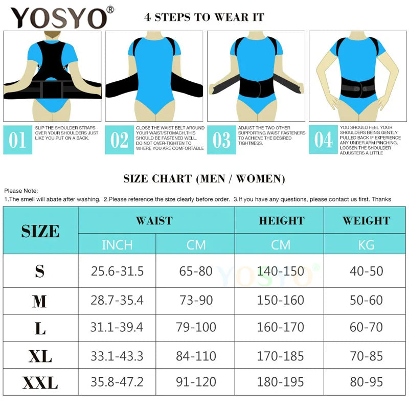 Adjustable Posture Corrector for Men and Women – Comfortable and Ergonomic Back Support