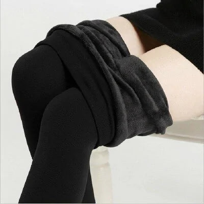 Women's winter leggings autumn/winter extra fleece extra pearl fleece all-body warm pants high waist elastic foot