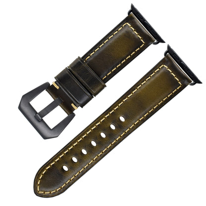 Vintage Oil Wax Genuine Cowhide Watch Band