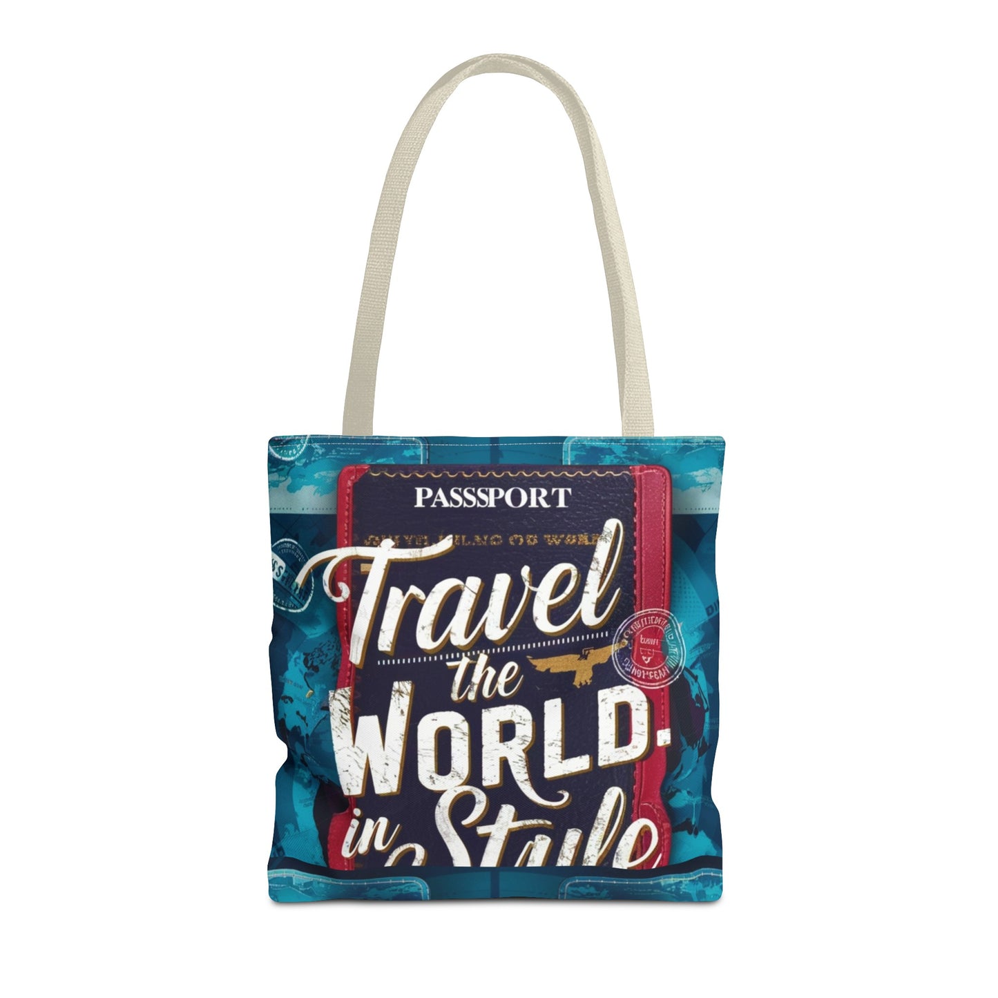 Custom-Printed Tote Bags - Durable and Stylish with Multiple Handle Colors | Available in 3 Sizes | High-End Dye Sublimation Prints | "NouranTrips.shop" (AOP)