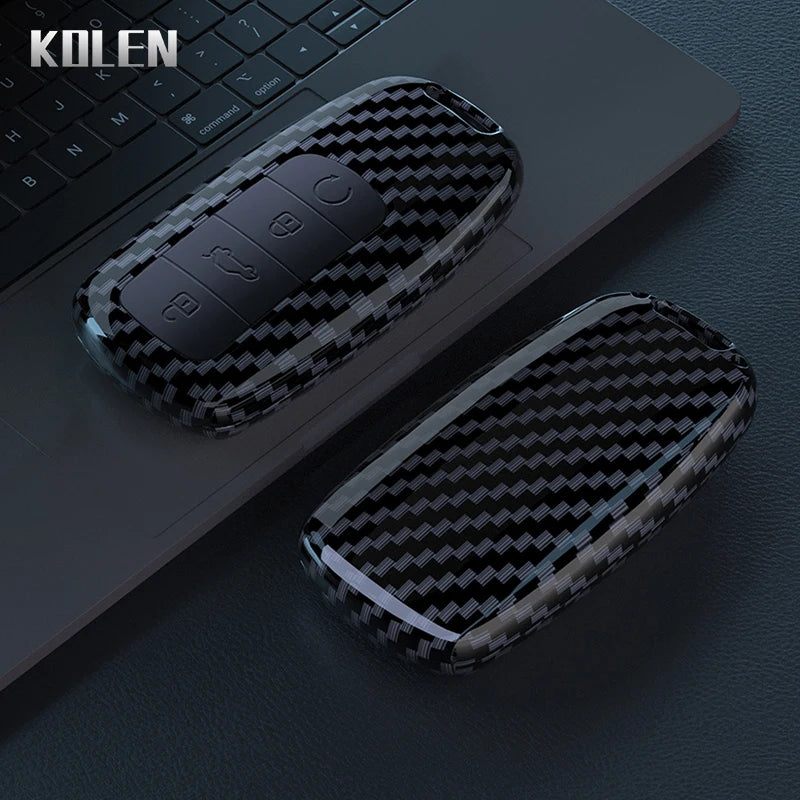 ABS Carbon Fiber Car Key Case Cover For Chery Tiggo 8 Pro Tiggo 8 plus New 5 plus 7pro Arrizo Protected Shell Fob Accessories