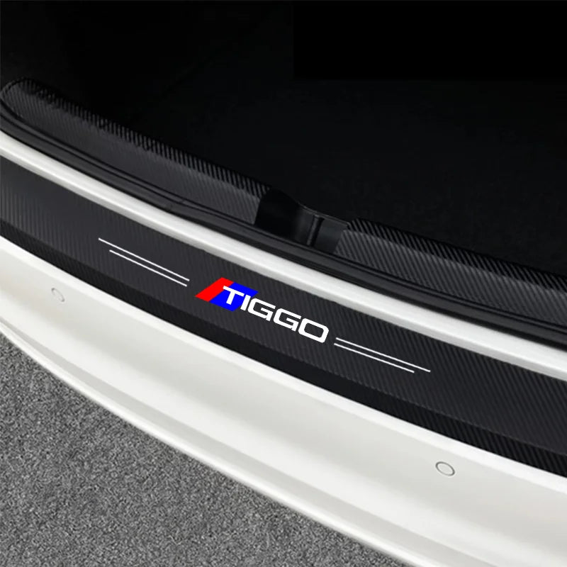 Carbon Fiber Car Door Threshold Scuff Plate for Chery Tiggo 3/4/5/5X/6/7/8 Pro – Rear Bumper Protector Stickers