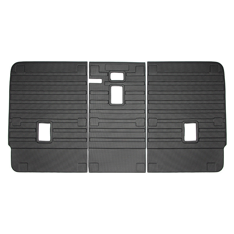 Tesla Model Y Floor Mat & Cushion Set - Full Car Coverage, Rubber Material, Tailored for Standard & Seven-Seater Models