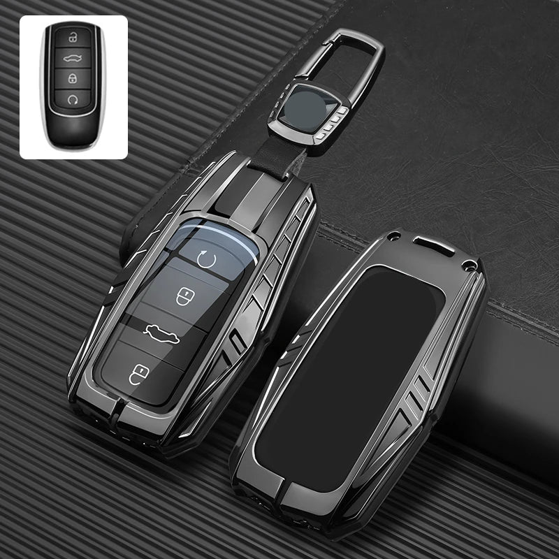 Metal Car Remote Key Case Cover Shell Holder Chain Fob For Chery New Arrizo 5 PLUS Tiggo 8 PRO 7 Plus 9 Omoda 5 Accessories 2024