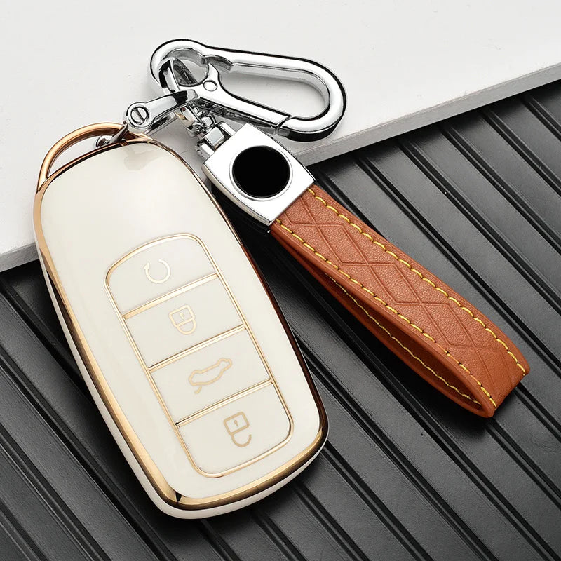 Soft TPU Car Key Case Cover For Chery Tiggo 8 Pro Tiggo 8plus New 5 plus 7 pro 4 Button Keyless Entry Smart Key Protector Shell