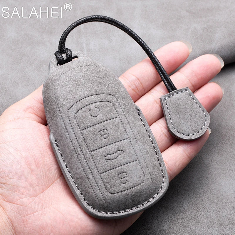 Sheepskin Car Key Remote Case Cover For Chery Tiggo 4 5X Exeed Txl Tx Lx For Tiggo 7 8 Pro 8 PLUS Arrizo Keychain Accessories