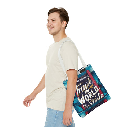 Custom-Printed Tote Bags - Durable and Stylish with Multiple Handle Colors | Available in 3 Sizes | High-End Dye Sublimation Prints | "NouranTrips.shop" (AOP)