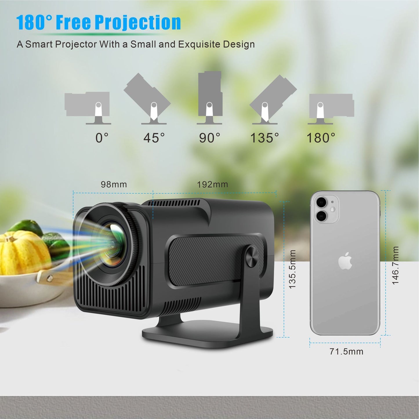 HY320 Android Small HD Smart Projector 1080p