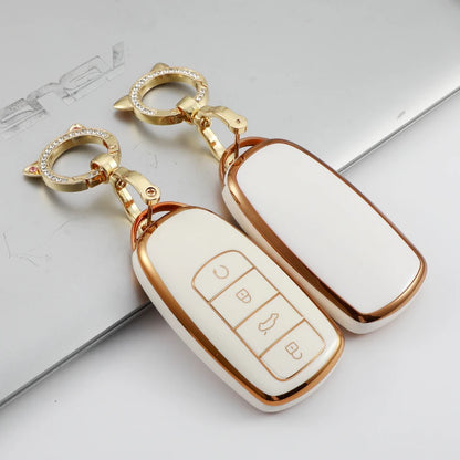 New Soft TPU Car Key Case Cover for Chery Tiggo 8 Pro 2021 Car Key Case 4 Buttons Remote Control Covers Accessories Protect