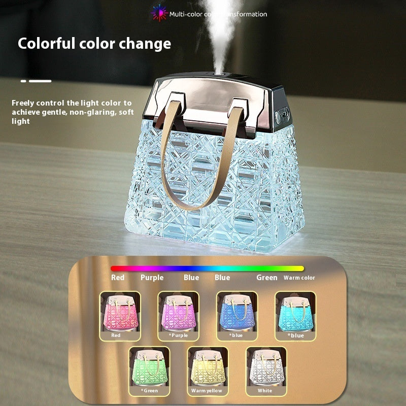 Desktop USB Small Crystal Bag Humidifier Aromatherapy Ambience Light