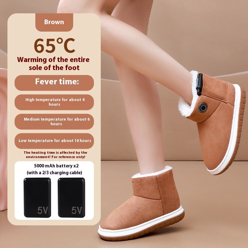 Electric Heating Cotton Shoes Charging Heating Boots Winter Home Office