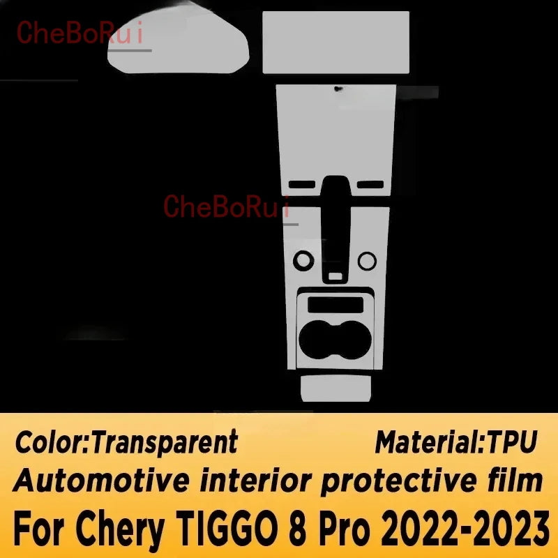 For Chery TIGGO 8 Pro 2022-2023 Gearbox Panel Navigation Screen Automotive Interior TPU Protective Film Anti-Scratch Sticker