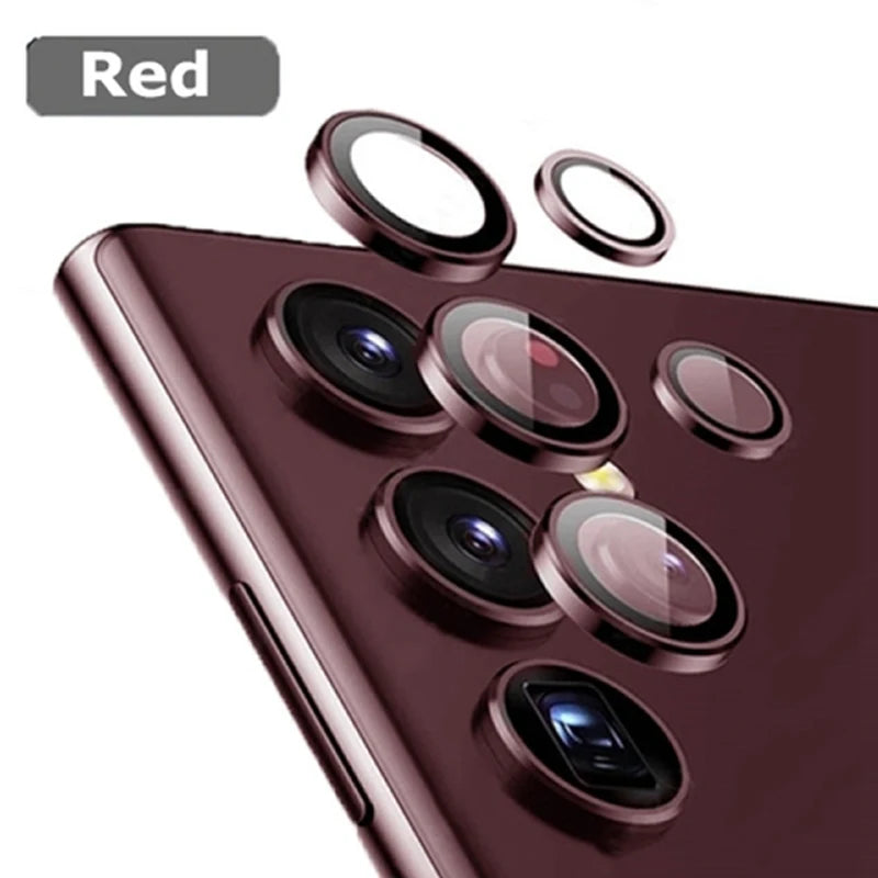 Metal Lens Ring Glass Case for Samsung S24 S23 Ultra S22 Plus Camera Lens Screen Protector for Samsung Galaxy S23 Lens Cover