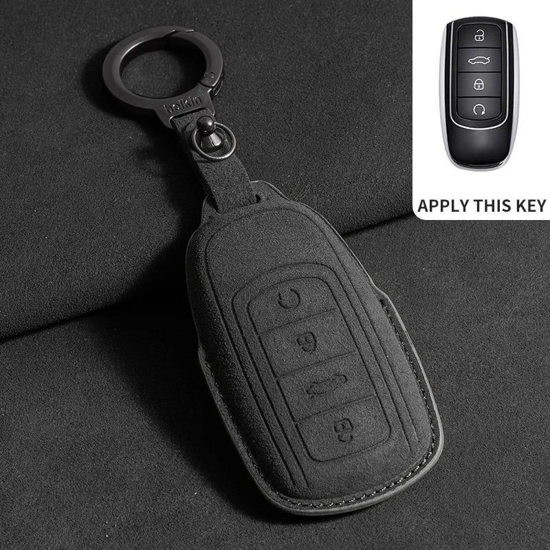 FOR CHERY Omoda 5 Tiggo 8 Pro 9 arrizo 5plus Tiggo 3 5X plus Jaecoo J7 8  Exeed TXL Key Fob Cover Suede leather case accessories