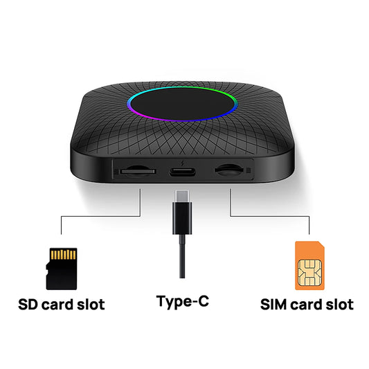 Carlinkit 3-in-1 Wireless 8G+128GB Magic AI Box Portable Carplay Android 13 System Wireless Android Auto Carplay For CN EAU