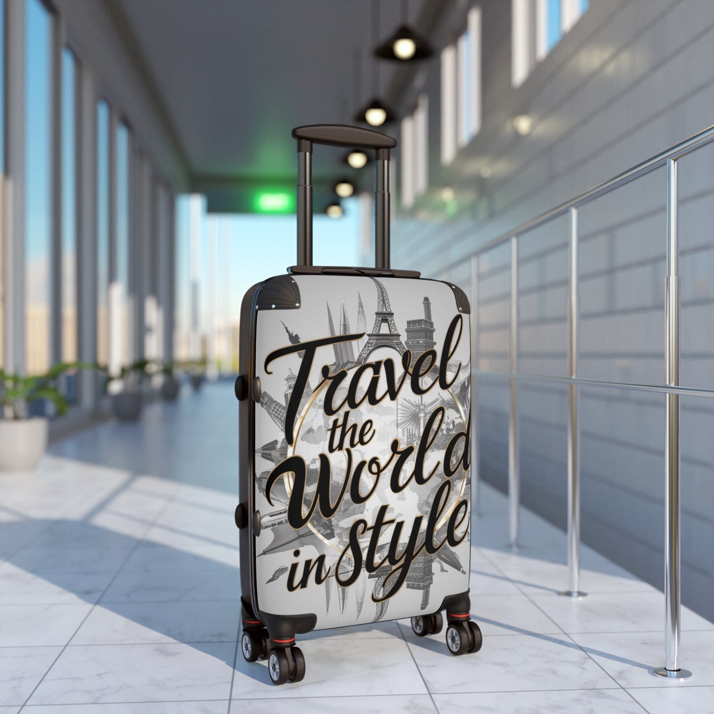 Stylish and Durable Suitcases with 360° Swivel Wheels, Adjustable Handle, and Built-In Lock | Multiple Sizes Available at "NouranTrips.shop"