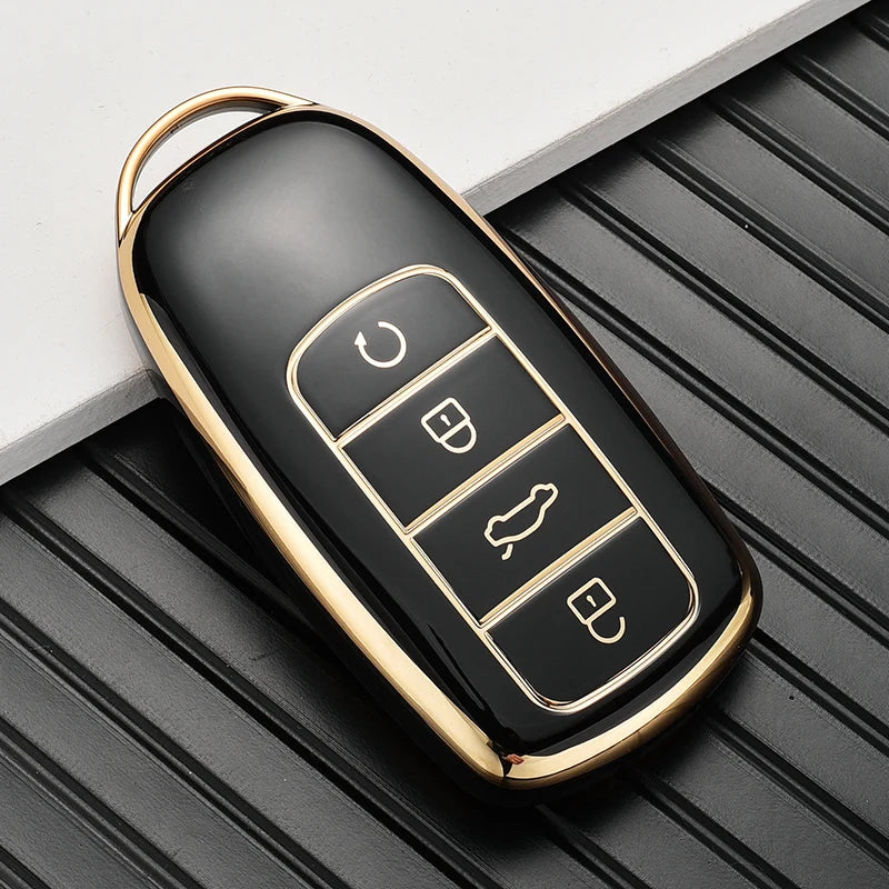 Soft TPU Car Key Case Cover For Chery Tiggo 8 Pro Tiggo 8plus New 5 plus 7 pro 4 Button Keyless Entry Smart Key Protector Shell