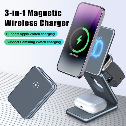 30W Magnetic Wireless Charger 3-in-1