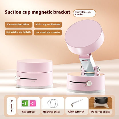 Multifunctional Vacuum Suction Cup Foldable Retractable Double-sided Magnetic Phone Holder