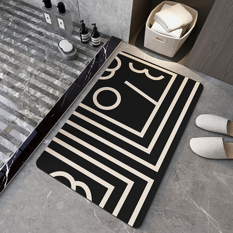 Household Soft Diatomaceous Earth Bathroom Absorbent Floor Mat