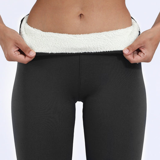 Women's Lamb Wool High Waist Elasticity Leggings