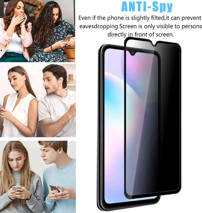 Privacy Filter Tempered Glass Film Anti-Spy Shield Screen Protector for Redmi 10C