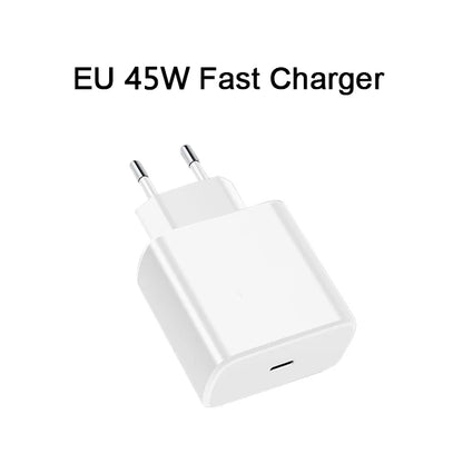 PD 45W For Samsung Charger USB C Fast Charging For Samsung Galaxy S24 S23 S22 S21 S20 Ultra Fe Plus A54 A53 A52 A51 Type-C Cable