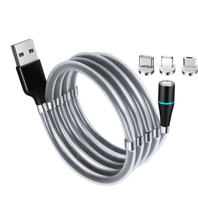 Magnetic 3A Fast Charging Cable - iPhone 12/11 Pro XS X, Samsung S10, Xiaomi