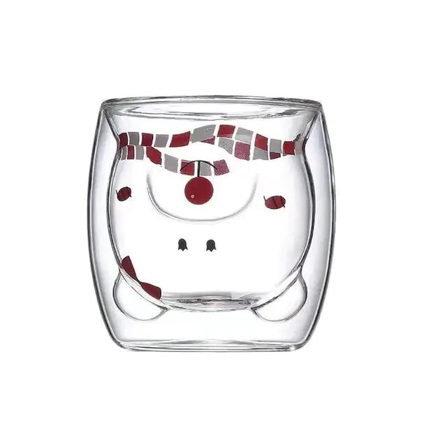 Animal-themed Double-layer Glass Mug