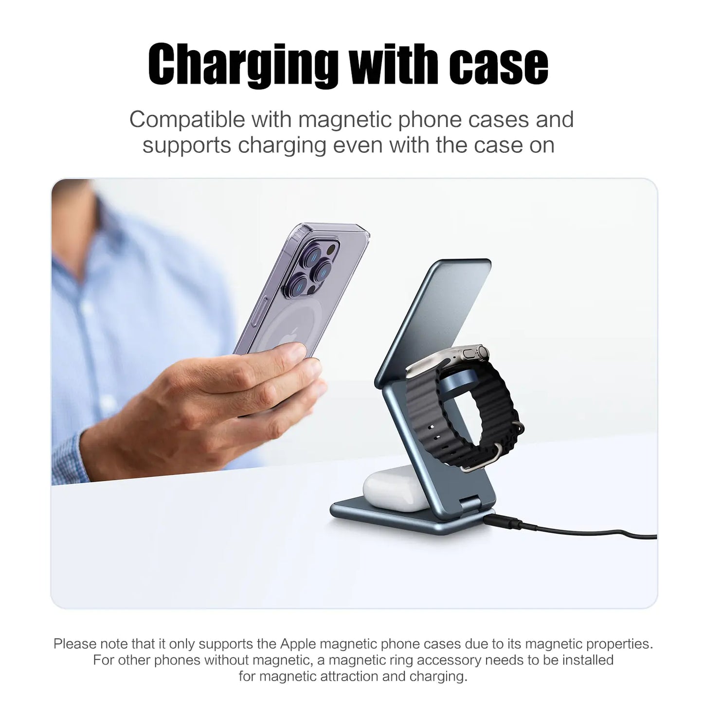 30W Magnetic Wireless Charger 3-in-1