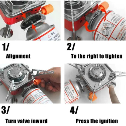 Ultralight Outdoor Mini Stove – Portable and Foldable Camping Gas Burner