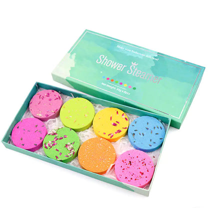 Shower Steamers Aromatherapy - 8 Pack Pure Essential Oil Shower Bombs for Home Spa Bath Self Care, Essential Oil Stress Relief and Relaxation Bath Gifts for Mom Women, Birthday Christmas Day Green