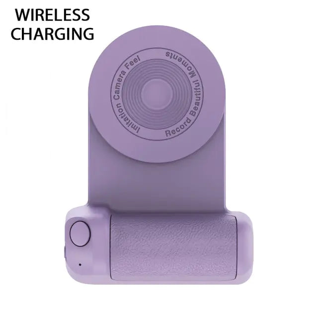 Magnetic Camera Handle Bluetooth Phone Grip Photo Bracket Anti-shake Selfie Device for Android and Apple Wireless Charging