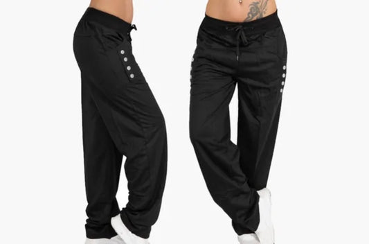 Casual High Waist Oversized Sports Pants