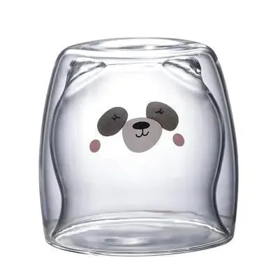 Animal-themed Double-layer Glass Mug