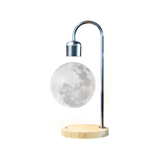 Magnetic Levitation Moon Lamp LED Night Light with Wireless Charging – Perfect Bedroom Décor & Unique Christmas Gift Desk Lamp