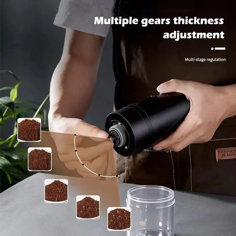 Perfect Your Brew: Portable Electric Coffee Grinder with Ceramic Burrs