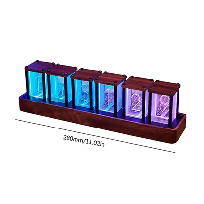 WiFi RGB Nixie Glow Tube Clock LED Digital Table Ornament