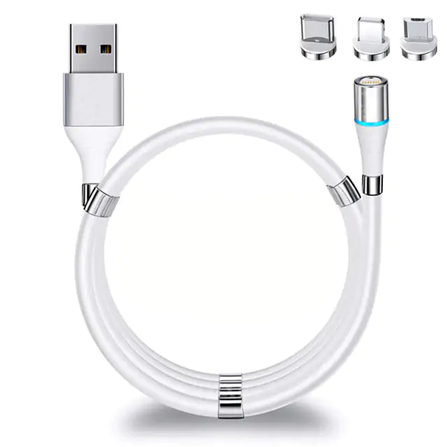 Magnetic 3A Fast Charging Cable - iPhone 12/11 Pro XS X, Samsung S10, Xiaomi