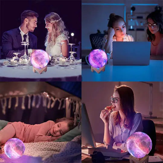 Moon Lamp Galaxy Moon Light Kids Night Light 16 Color Change Touch Remote Control Galaxy Light