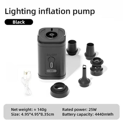 Portable Wireless Electric Air Pump – Rechargeable and Lightweight Inflator/Deflator for Inflatables