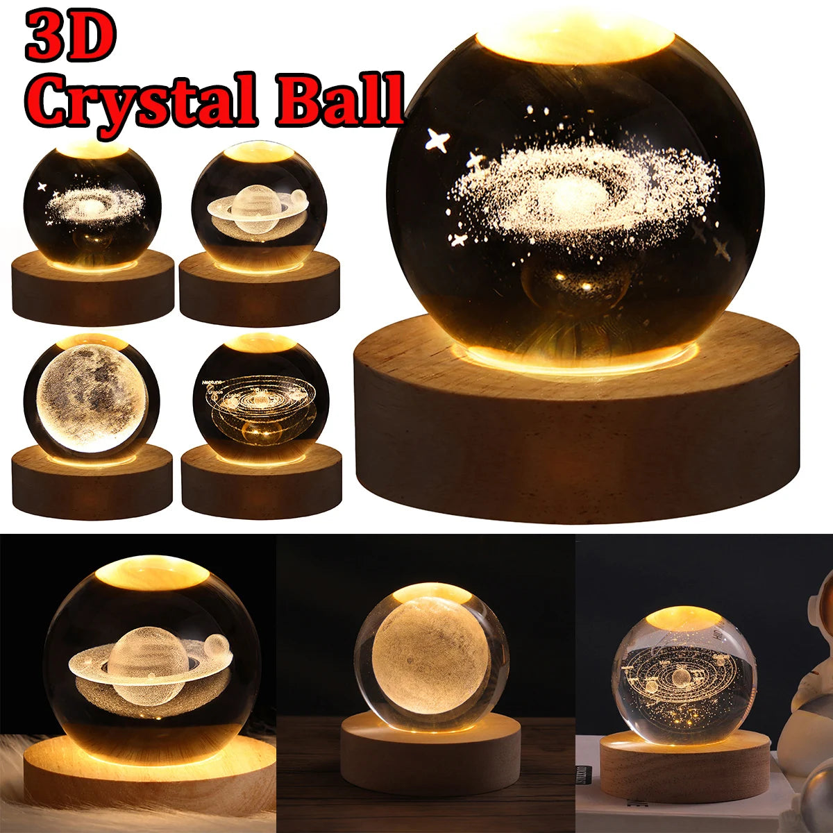 Galaxy Crystal Ball lamp