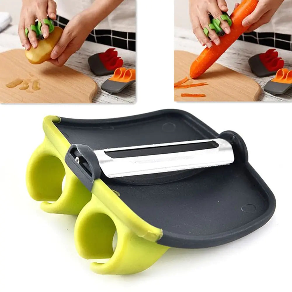 Multi-functional Vegetable Fruit Peeler Finger Peeler Vegetable Hand Peeler Hand Palm Fruit Slicer Kitchen Gadget