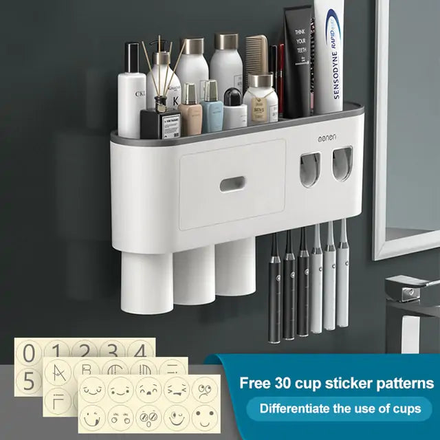 Magnetic Inverted Toothbrush Holder