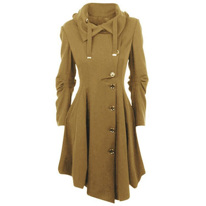 Slim Coat Double Breasted Long Trench Coat